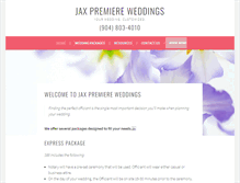 Tablet Screenshot of jaxpremiereweddings.com